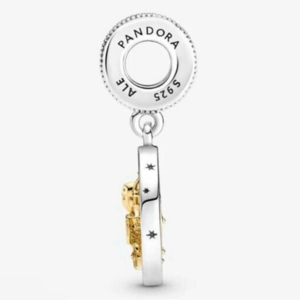 Brand New Retired Pandora x Harry Potter 9 3/4 Hedwig Spinning Dangle Charm - Picture 5 of 16
